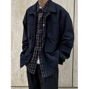 ONUN 四袋轻机能夹克宽松休闲廓形翻领外套cleanfit上衣 日系工装