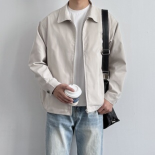 日系复古短宽翻领夹克百搭通勤廓形休闲外套男 春季 ONUN 2026新款