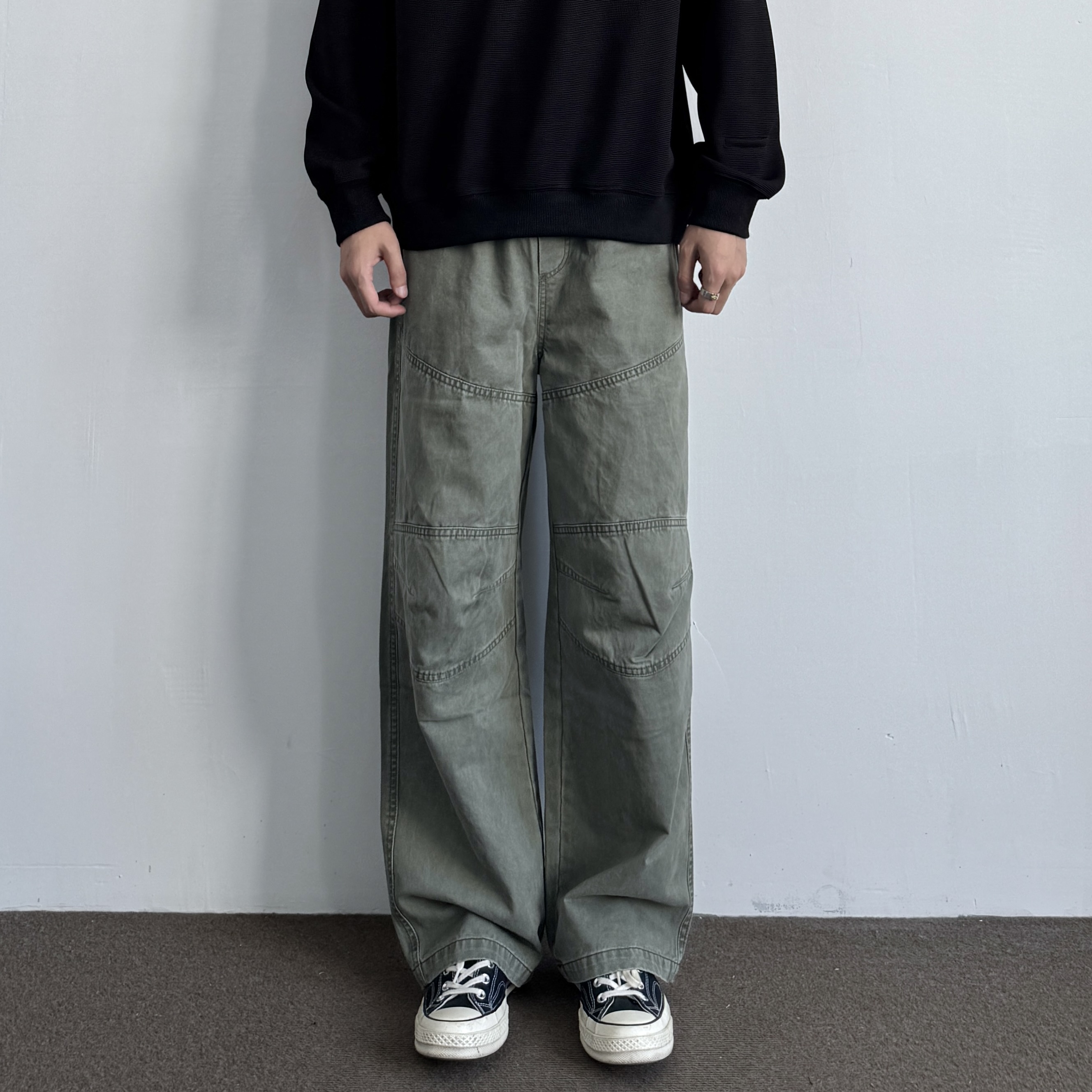 ONUN美式复古水洗做旧工装裤