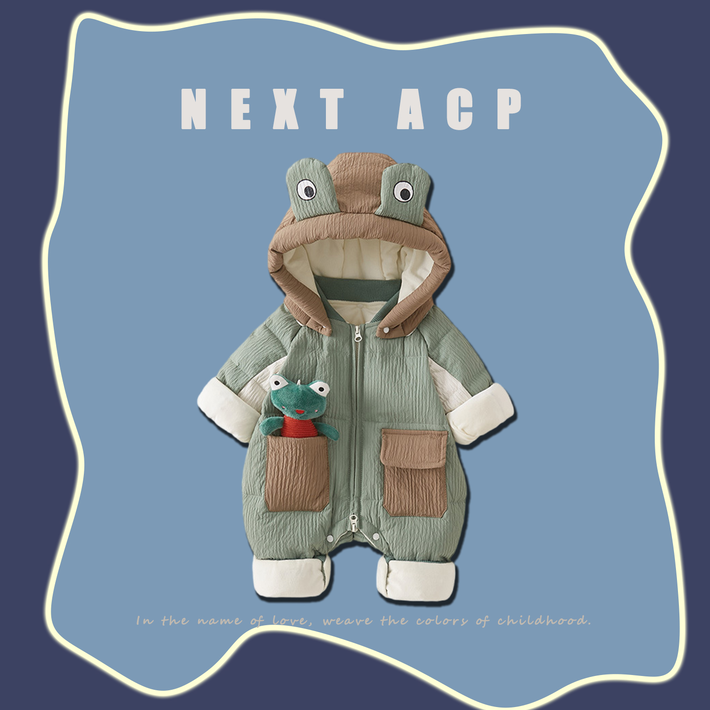 英国NEXT ACP婴儿冬季羽绒服连体衣男女宝宝衣服白鸭绒爬服外出服