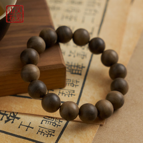 天然阴沉木金丝楠手串