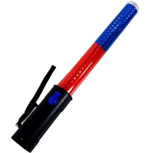 36cm充电款led红蓝指挥棒交通发光棒多功能公分警示爆闪手持巡逻