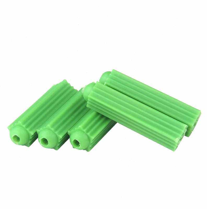 稳斯坦wst821五金件绿色塑料膨胀管(500个)塑料涨塞膨胀螺栓螺