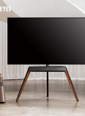 特悦视FITUEYES电视机落地支架实木艺术架子适用三星索尼65/75寸