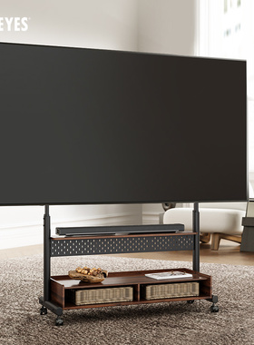 FITUEYES电视支架落地移动带轮多功能电视机架子适配75/85/100寸