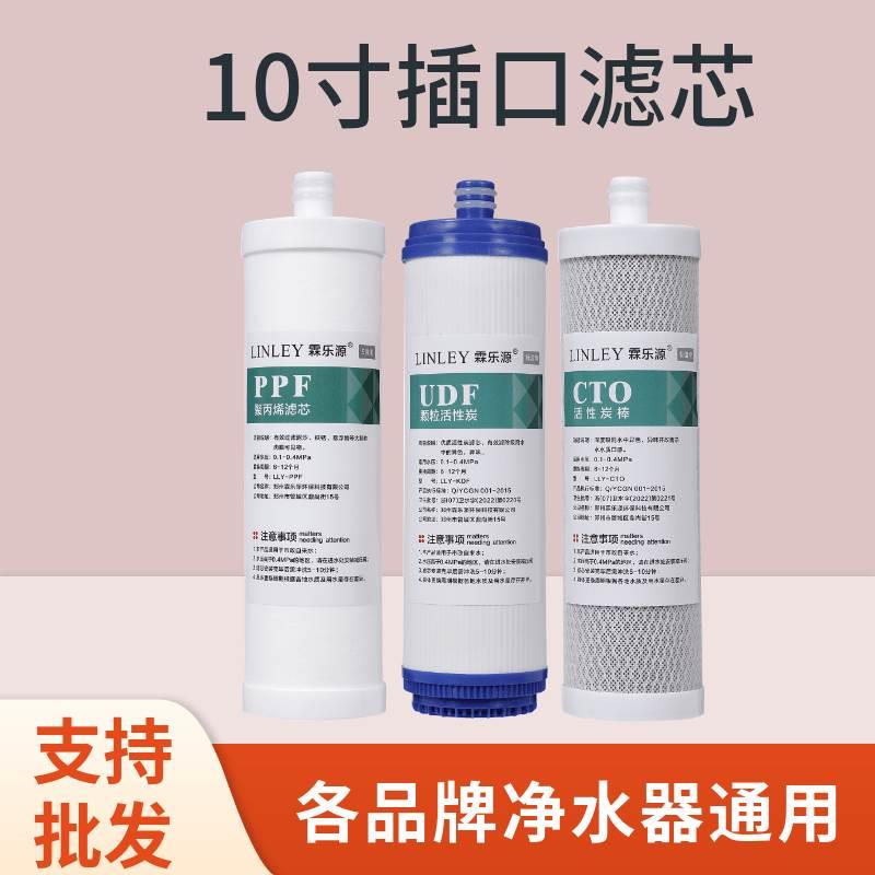10寸插口净水器滤芯 通用RU/RO185家用净水机插入式PPC棉活性炭棒