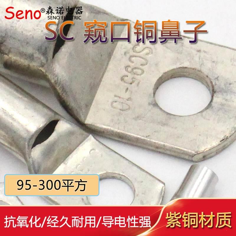 SC95-10窥口短铜鼻子120-12铜线耳150²压线鼻185接线端头300
