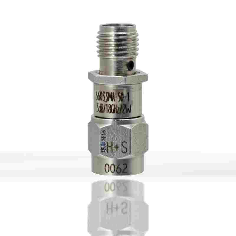 H+S固定衰减器6603_SMA-50-1射频18GHz 3dB 2W微波50Ω同轴 SMA头