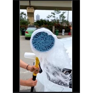通水洗车刷汽车洗车拖把通水洗车拖把接水管洗车刷子擦车拖布清洗