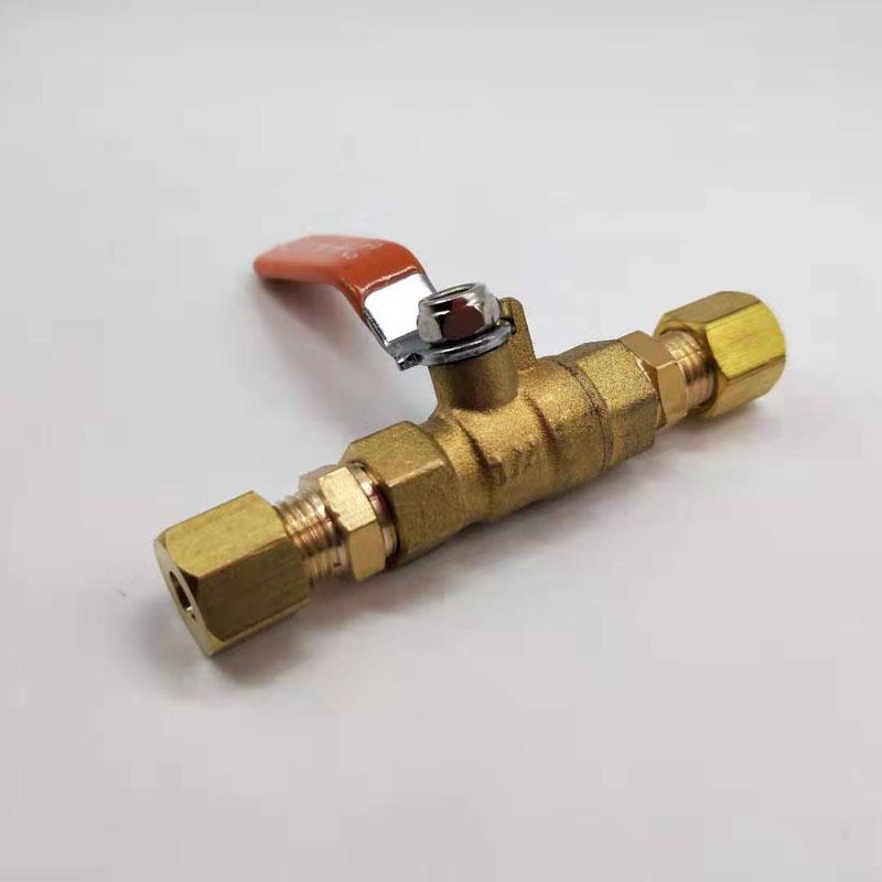 铜球阀水开关 全铜 加湿器球阀水开关 2分双内丝球阀卡套铜管接头