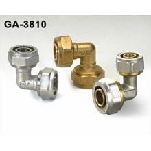 奇爱牌铜接头 铝塑管暖气接头 太阳能管异径弯头 大小头 卡套接头