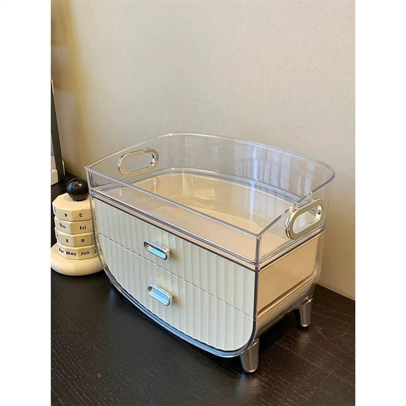 桌面化妆品收纳盒首饰盒口红置物架护肤品储物盒2023新款收纳