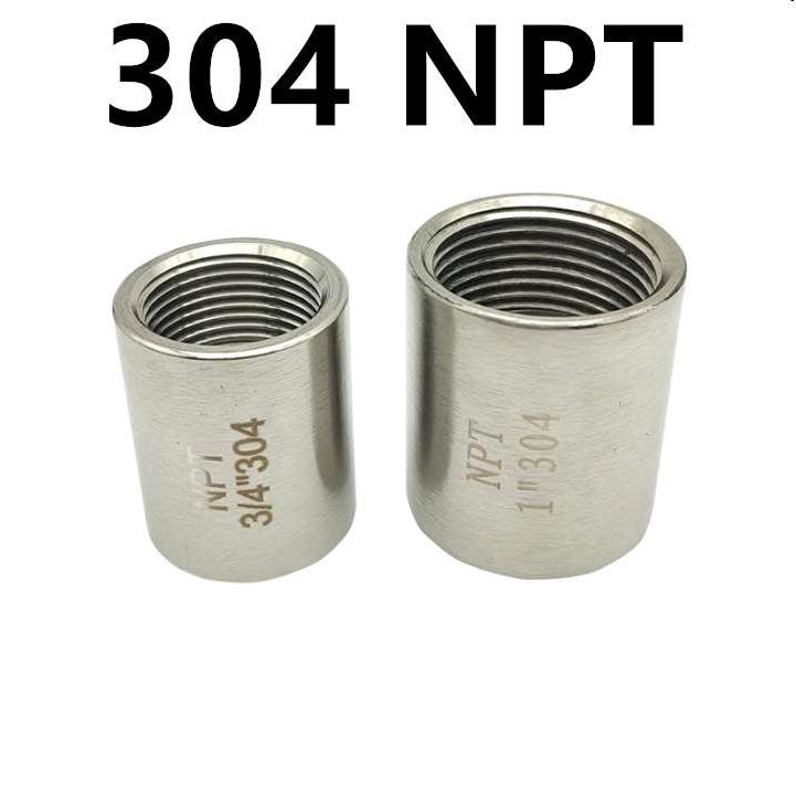 304/316不锈钢NPT加厚内丝直接接头DN10 15 20 25高压焊接内螺纹