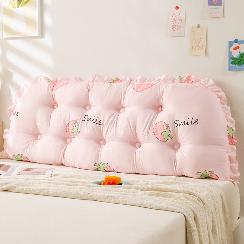 可爱卧室床头靠垫可拆洗宿舍床上护腰靠枕儿童实木床防撞靠背软包