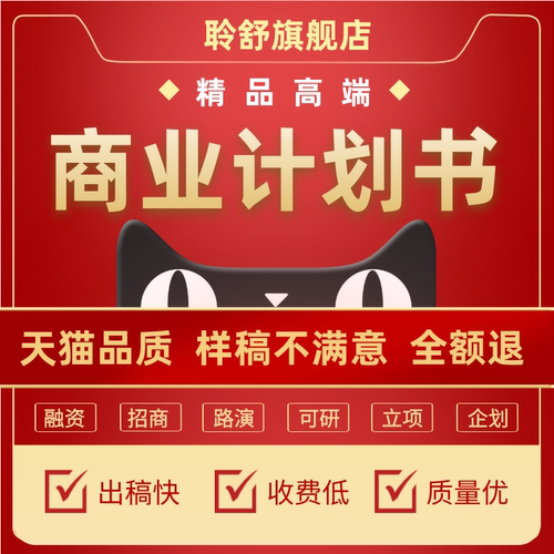 商业计划书撰写代做可行性研究报告制作