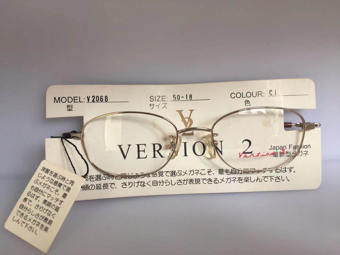 日单90年代末Version2金色小框全框眼镜架男女通用修饰脸型老库存