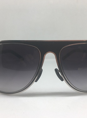 德系 无螺丝 黑色银色飞行员款太阳镜墨镜男女通用