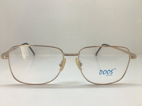 DOOS日本金色方框眼镜 男女通用眼镜架