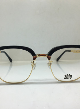 zele黑色板材金色合金阿秀郎眼镜架瑕疵品