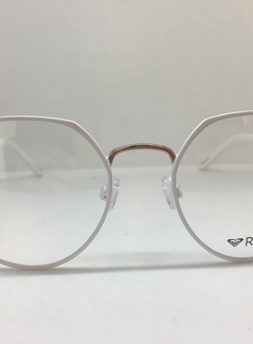 ROXY白色复古桃形框眼镜男女通用平面镜文艺范