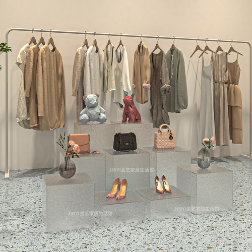 服装店中岛展示亚克力橱窗陈列台