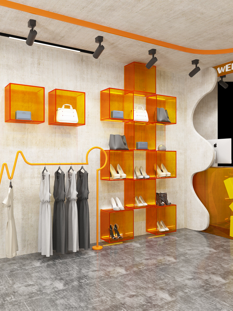 亚克力上墙展示盒鞋店鞋包置物架