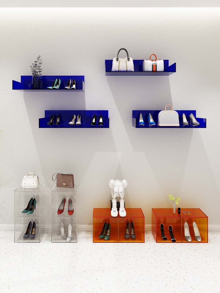 亚克力上墙展示架服装店陈列道具