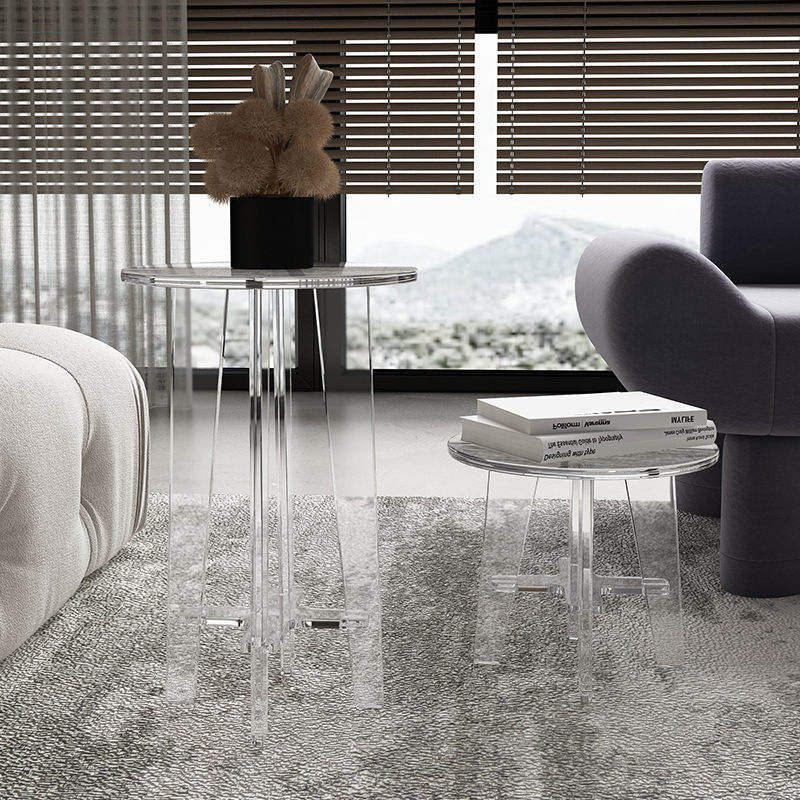 网红透明亚克力餐凳矮凳简约现代