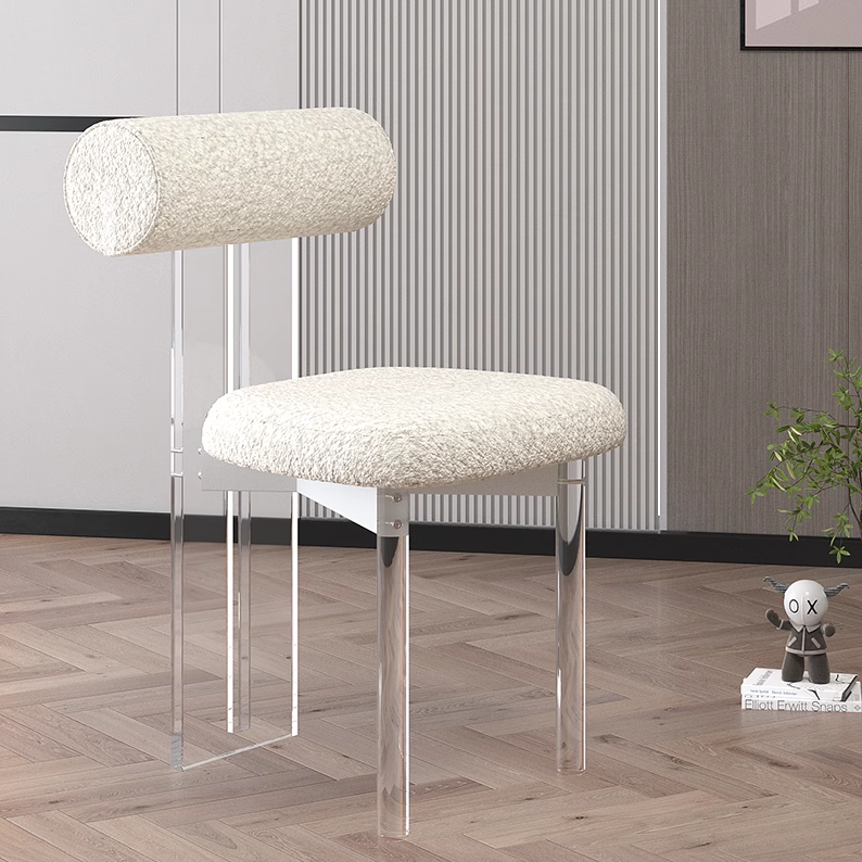 透明亚克力靠背餐椅家用卧室简约网红化妆椅设计师休闲高级梳妆凳,住宅家具,餐椅,淘宝优惠券,粉丝福利购,淘宝优惠卷