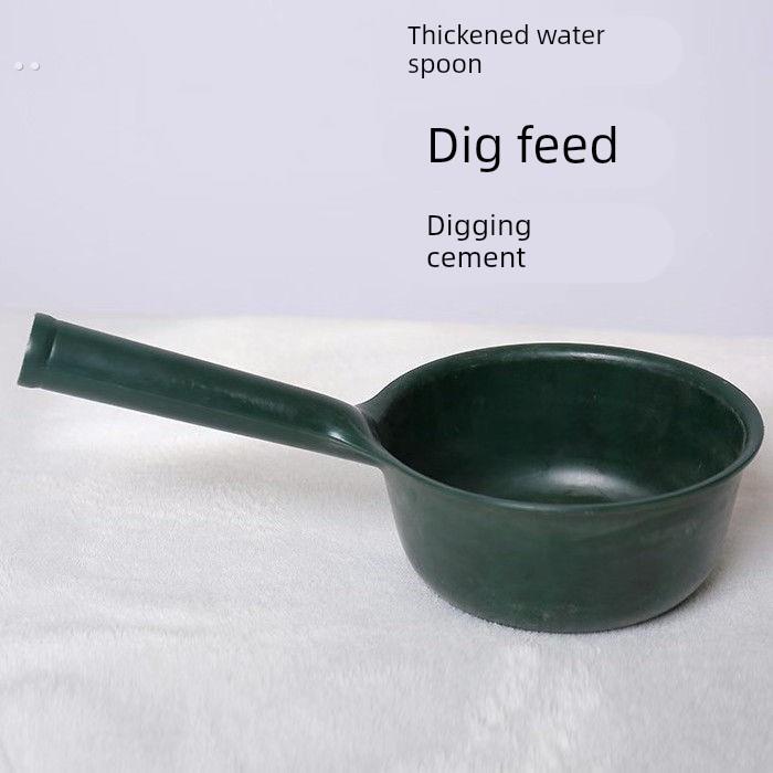 长把军绿色加厚超硬水勺养殖专用水瓢工地挖水泥家用水舀子
