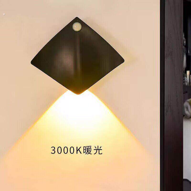 门口感应灯入户门牌氛围走廊自动射灯玄关充电照明灯智能感应壁灯