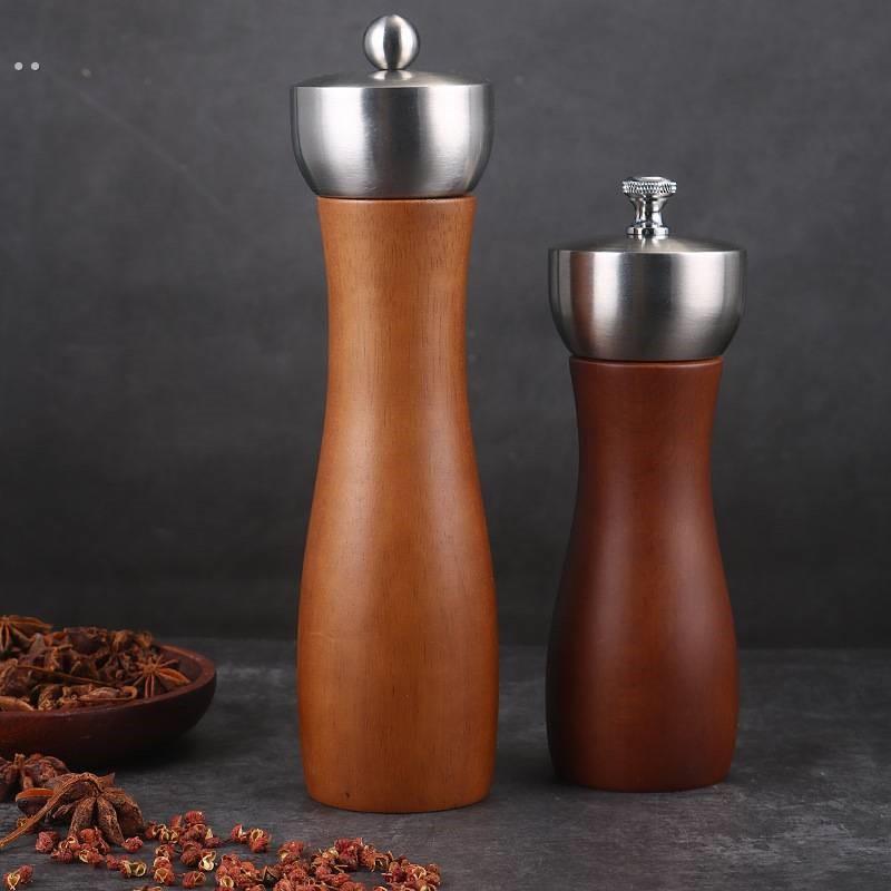 胡椒研磨器 04不锈钢手动胡椒磨器 古木胡椒磨 陶瓷芯 厨房工具
