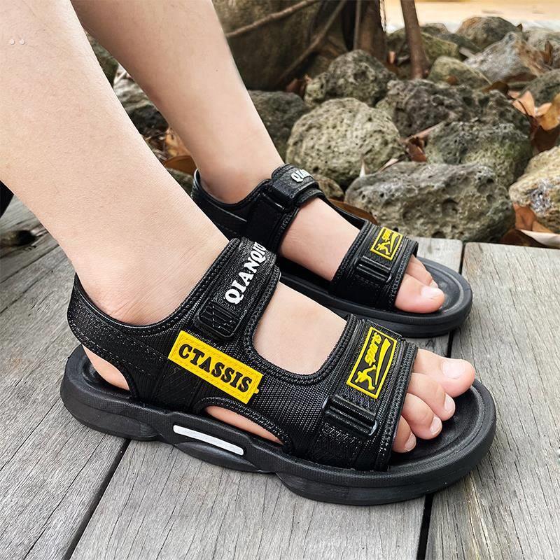 男生凉鞋2024新款夏季防水韩式童鞋小学生中年男生沙滩鞋潮流