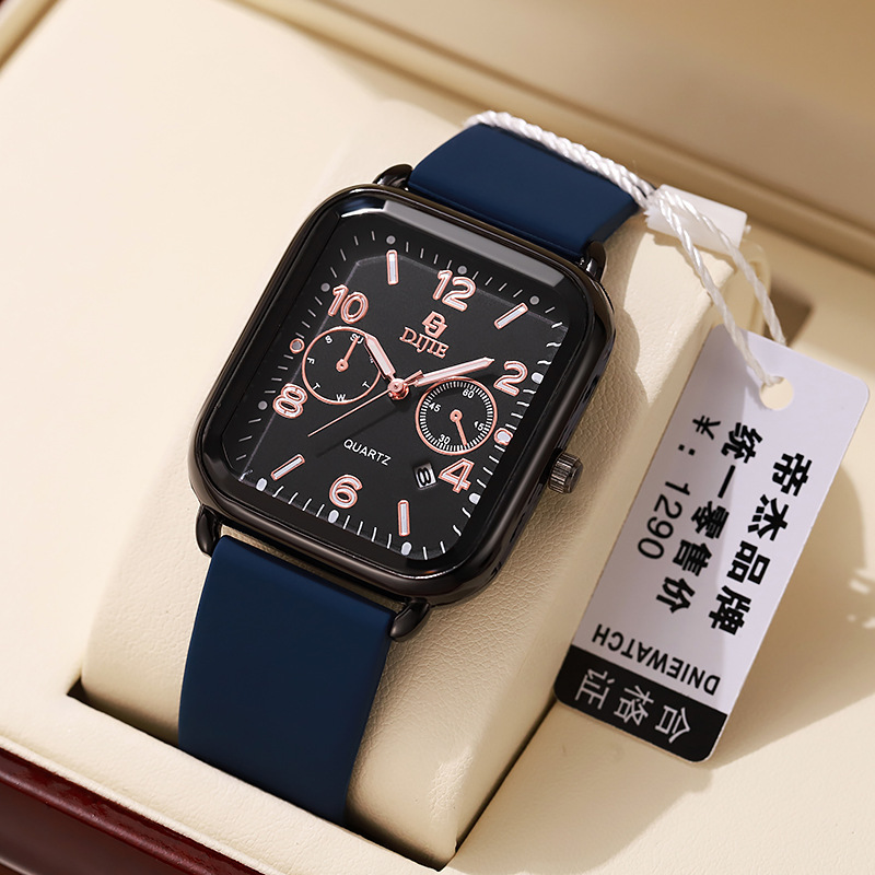 日历刻度手表小众石英表