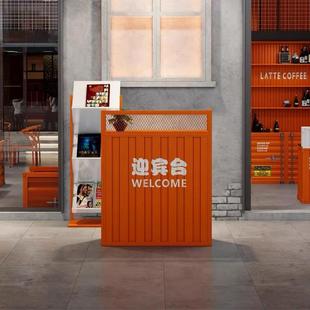 箱服装 工业风前台接待台餐饮餐厅迎宾台集装 店吧台收银台店铺小型