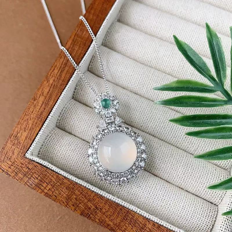 高冰玉髓吊坠新中式国风玉髓女款