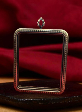 保色壳藏式手绘乌盒随身唐卡盒吊