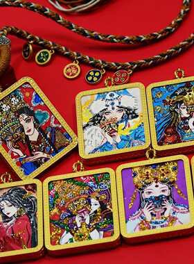 新品前世今生彩金彩绘唐卡藏式半