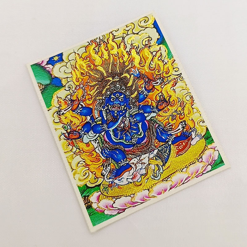 藏式唐卡专用手绘描金画芯黄财神图片