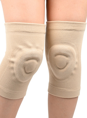 薄款硅胶运动护膝篮球加压骑行舞蹈老人膝盖关节疼痛神器拜佛护膝