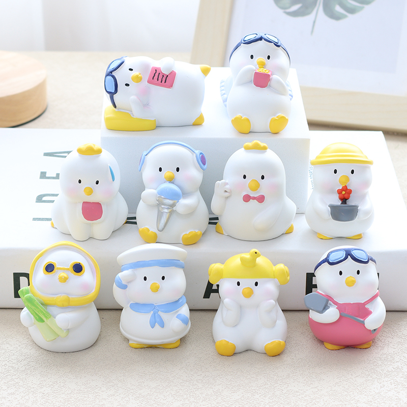 可爱创意咯咯鸡桌面园艺小摆件