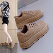 2026鞋 增高运动休闲厚底防滑板鞋 女2812女 春季 新款 百搭 软底1女鞋