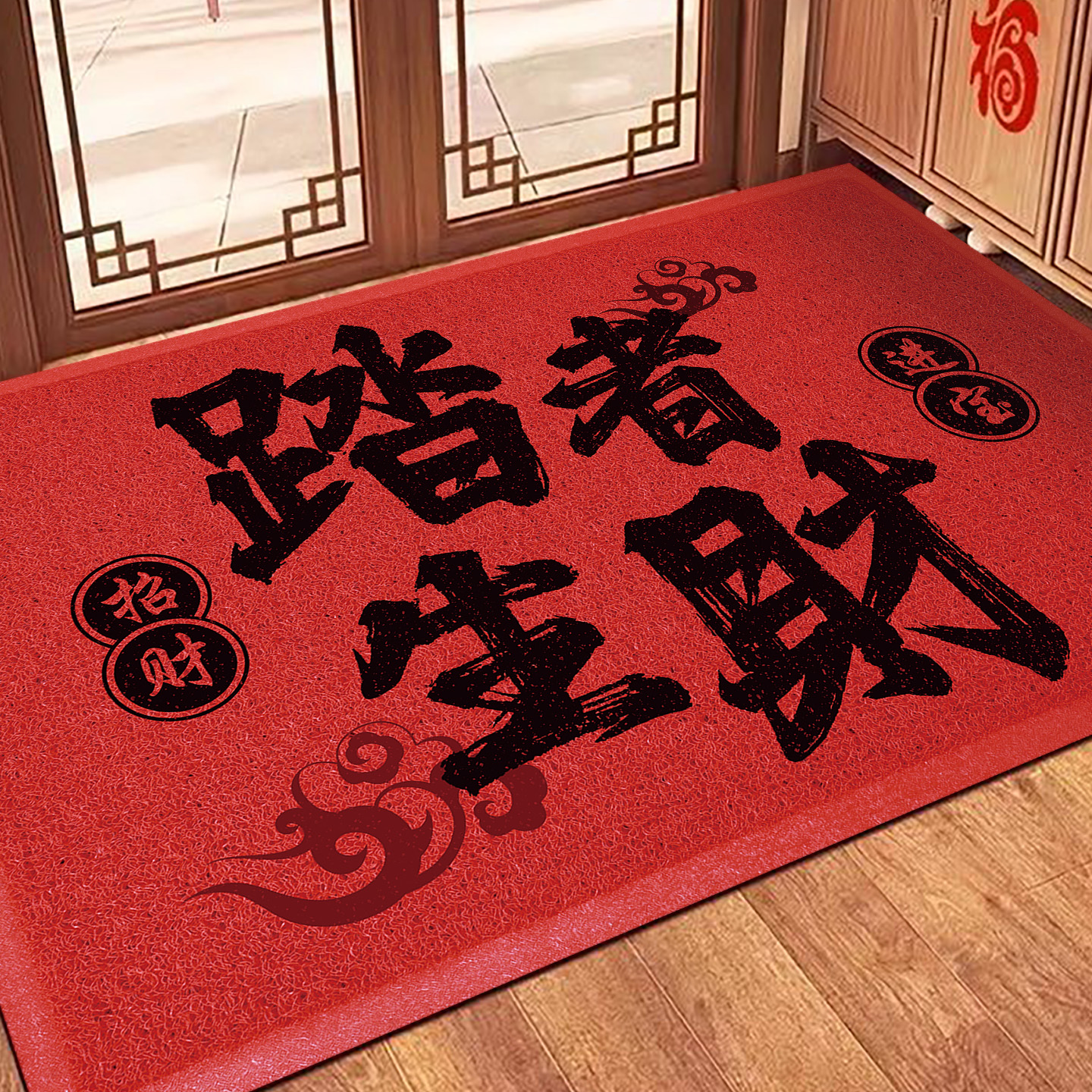 2025新款入户门丝圈压边防滑地垫