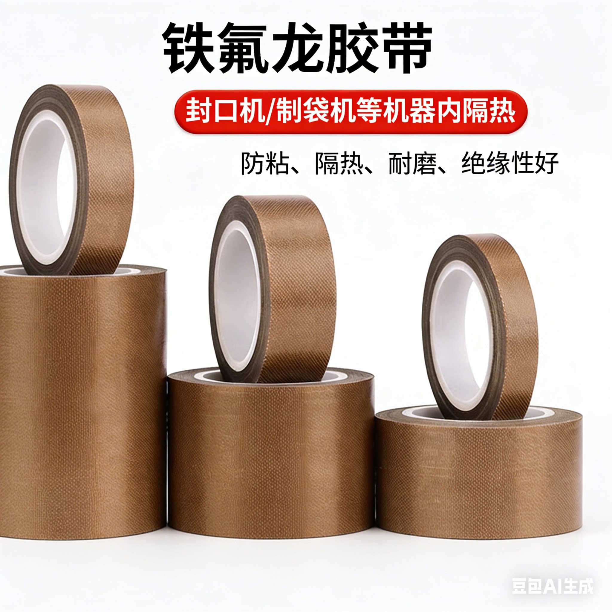 特氟龙胶带封口机配件隔热高粘图片