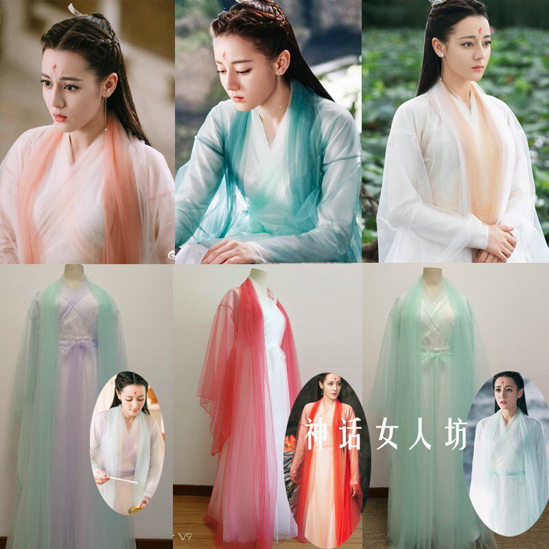 速发枕上书迪仙热演白凤九仙巴出服桃花服古装飘逸丽子装