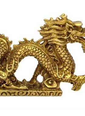 速发纯铜龙摆艺肖龙金龙汉龙大号装饰品十二生青聚宝盆工件品礼品