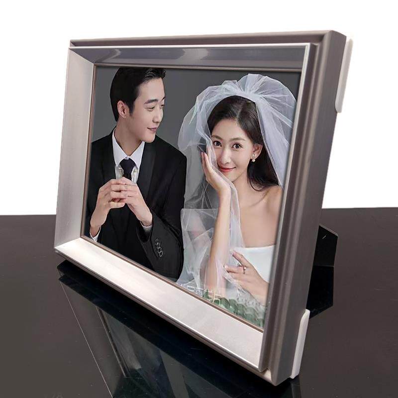 现货婚纱照相片8寸10寸1x2寸16寸打印洗摆台相架挂墙木相框