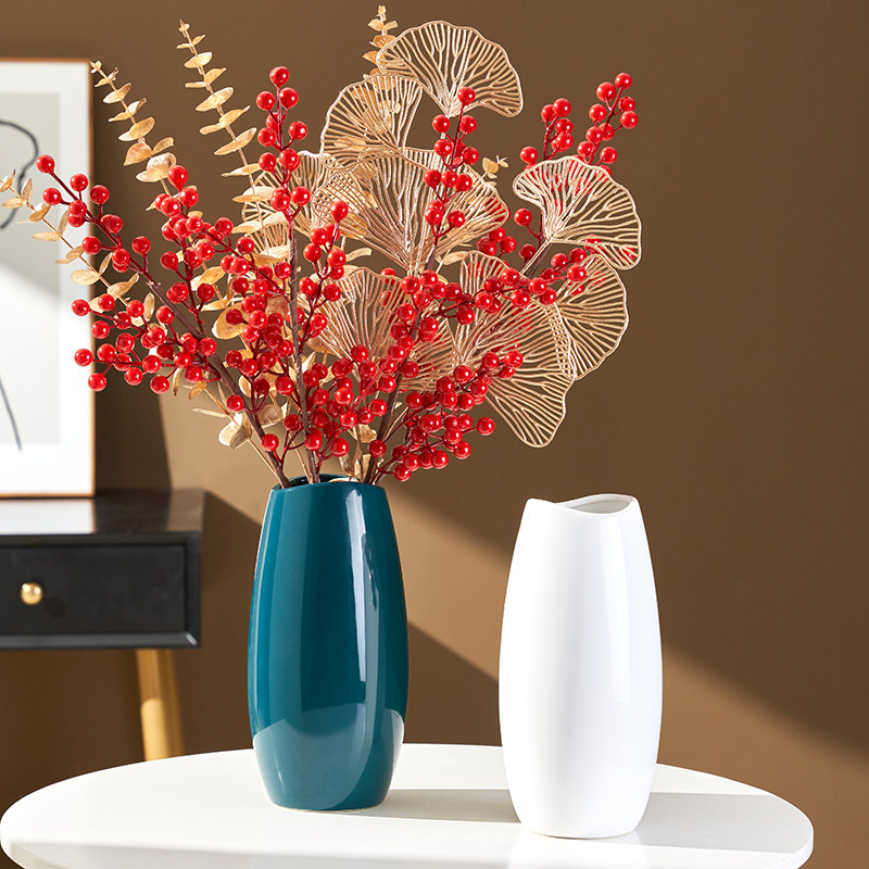 速发饰奢花瓶发财套果装水养插花瓶陶瓷客厅餐桌装轻摆件