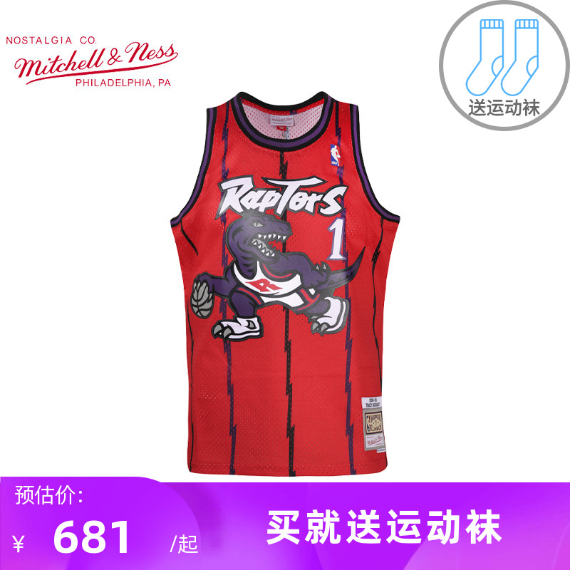 Mitchell Ness复古球衣SW球迷NBA猛龙队98赛季麦迪篮球服运动背心 运动/瑜伽/健身/球迷用品 篮球服 原图主图