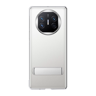 适用华为mateX5手机壳新款超薄无边框透明壳适用HUAWEI魅特x5典藏版保护套自带隐形支架x5外壳商务官方同款硬